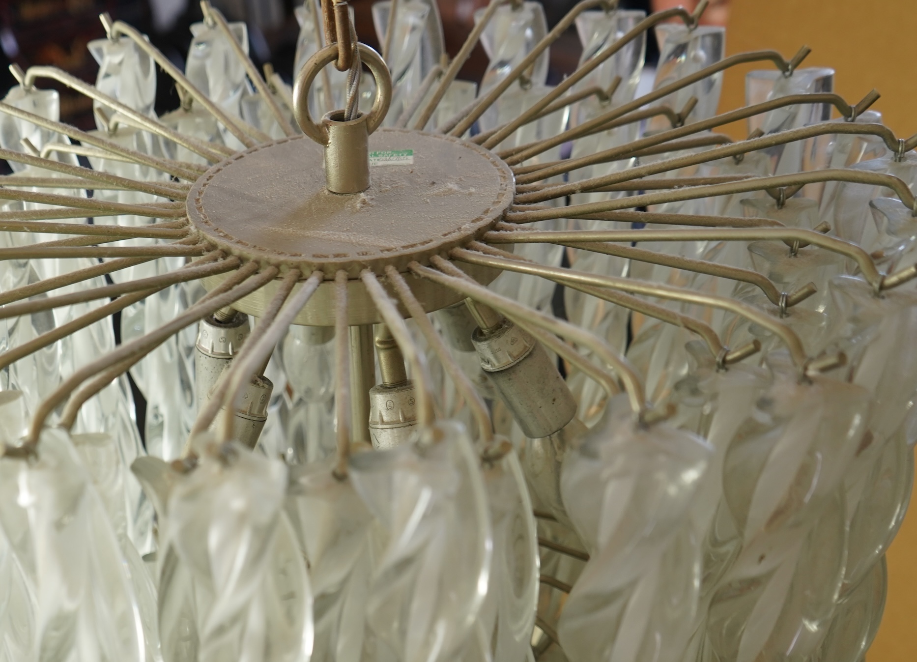A pair of 20th century Murano glass chandeliers